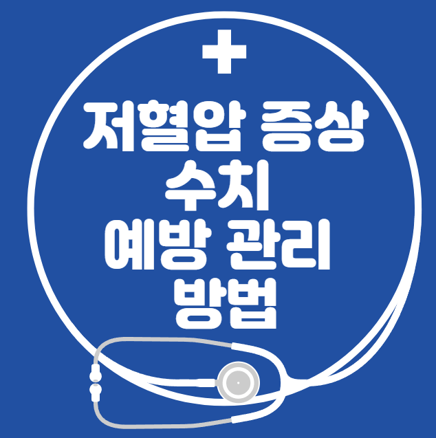 저혈압 증상 수치 예방 관리 방법