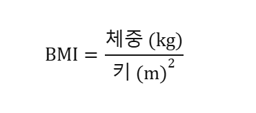 한국 채질량지수 BMI 통계 정리