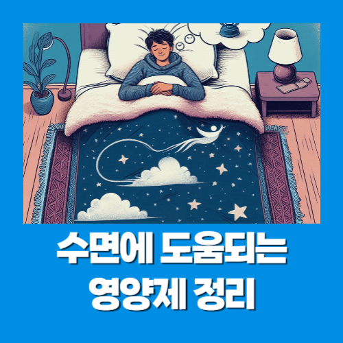 수면에 도움되는 영양제 정리 (불면증 영양제)