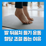 발 뒤꿈치 들기 운동이 혈당 조절 돕는 이유