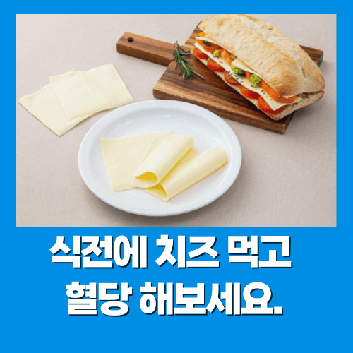 치즈를 식전에 먹으면 혈당 조절되는 이유